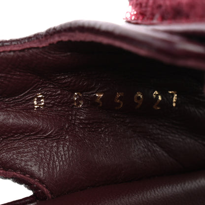 Chanel Grained Calfskin Velcro Dad Sandals 37 Burgundy 7 of 10