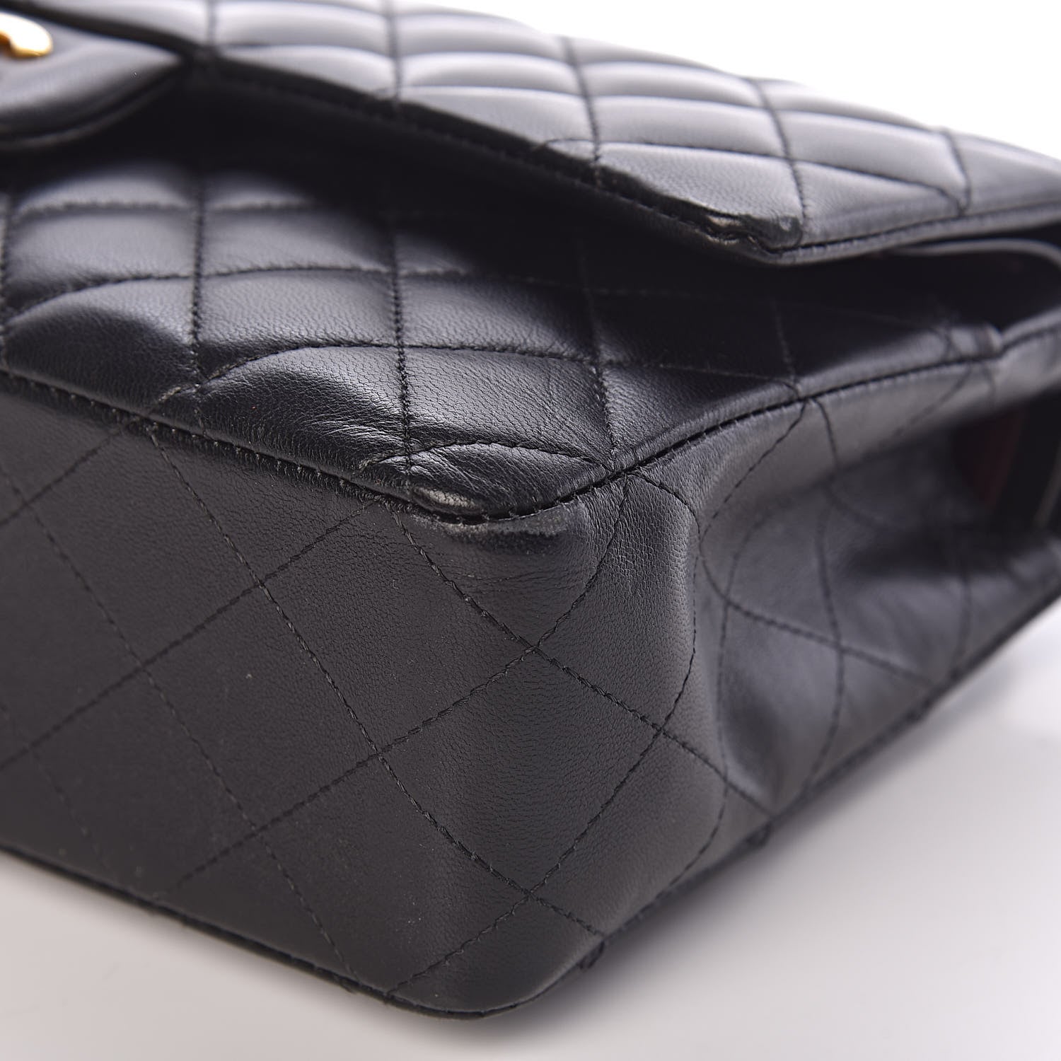 Chanel Lambskin Quilted Medium Double Flap Black 6 of 10