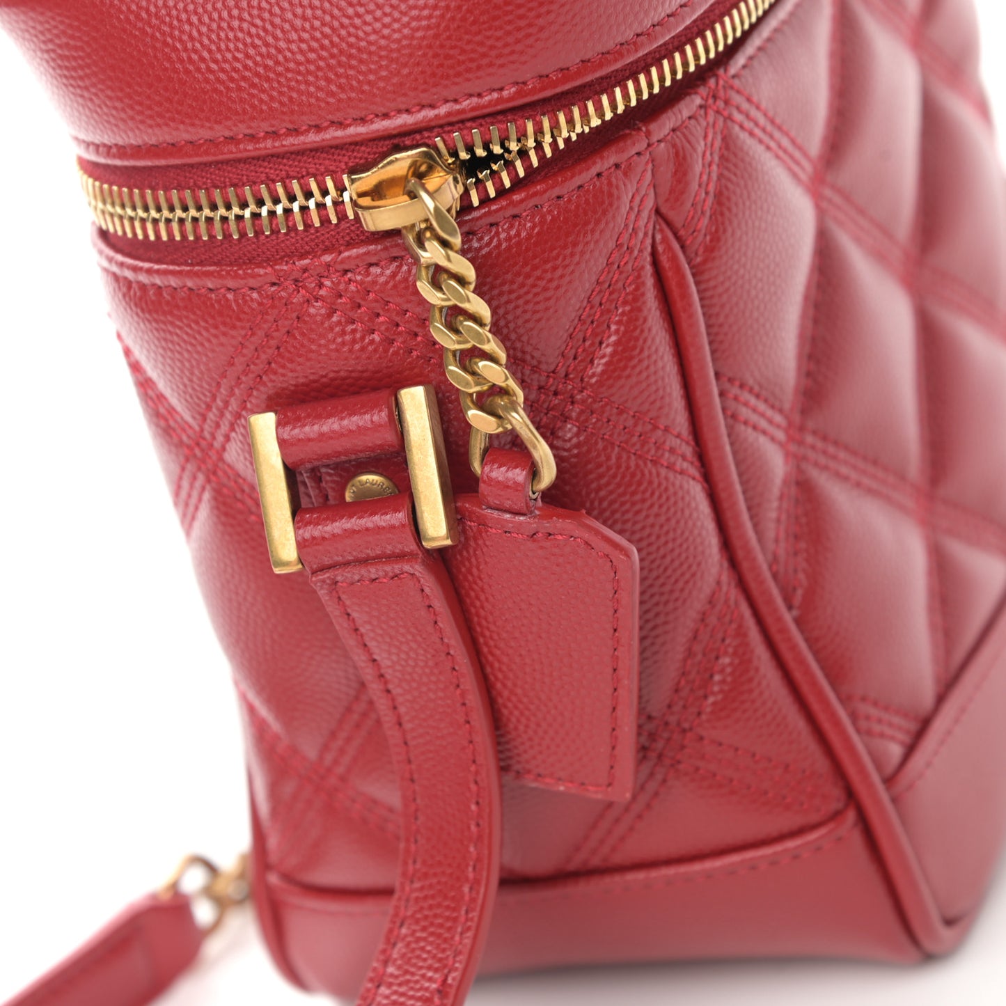 Grain de Poudre Quilted 80's Vanity Bag Red