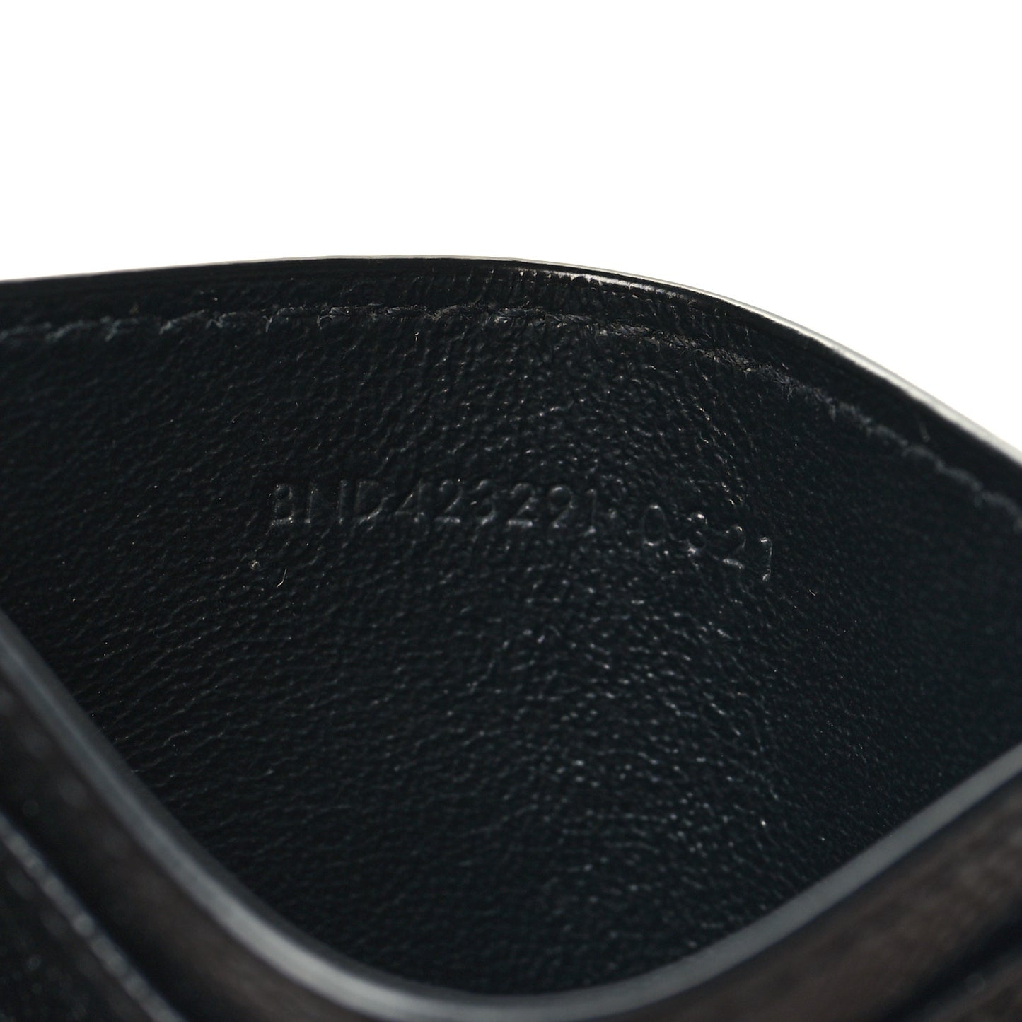 Grain De Poudre Matelasse Chevron Monochrome Monogram Credit Card Case Black