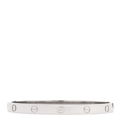 Cartier 18K White Gold LOVE Bracelet 19 2 of 8