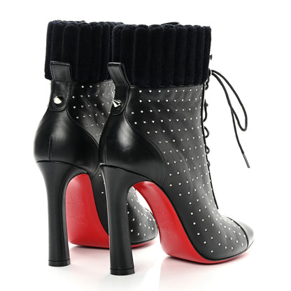 Christian Louboutin Calfskin Studded Dakita 100 Booties 39 Black 4 of 11