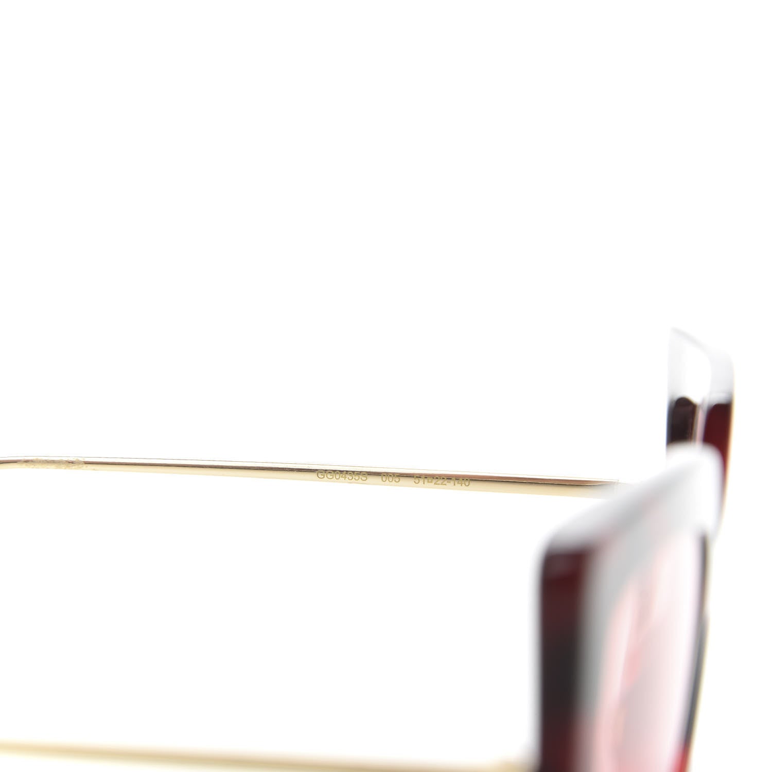 Gucci Acetate Oversize Square Frame GG0435S Sunglasses Red Havana 6 of 8