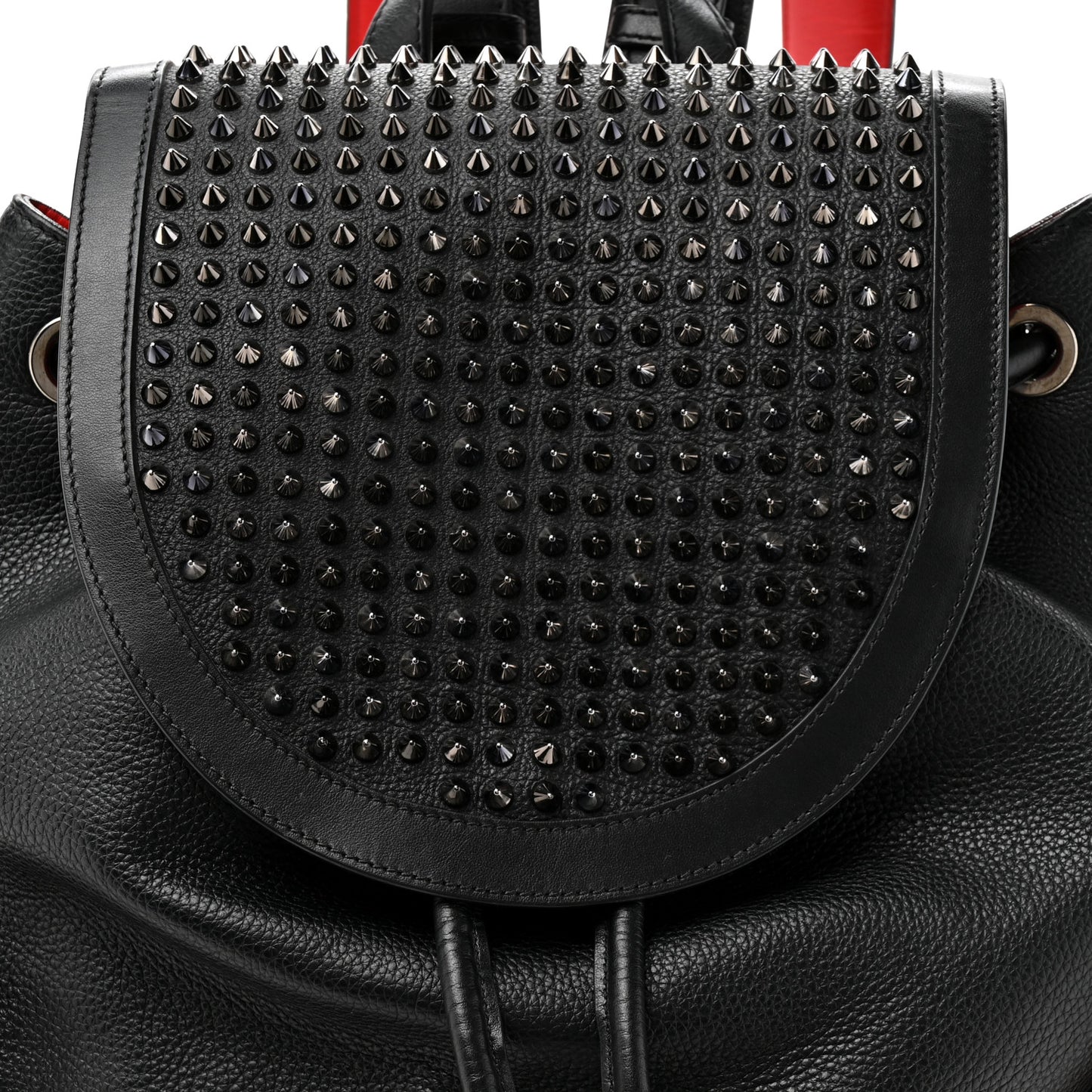 Calfskin Spiked Explorafunk Backpack Black