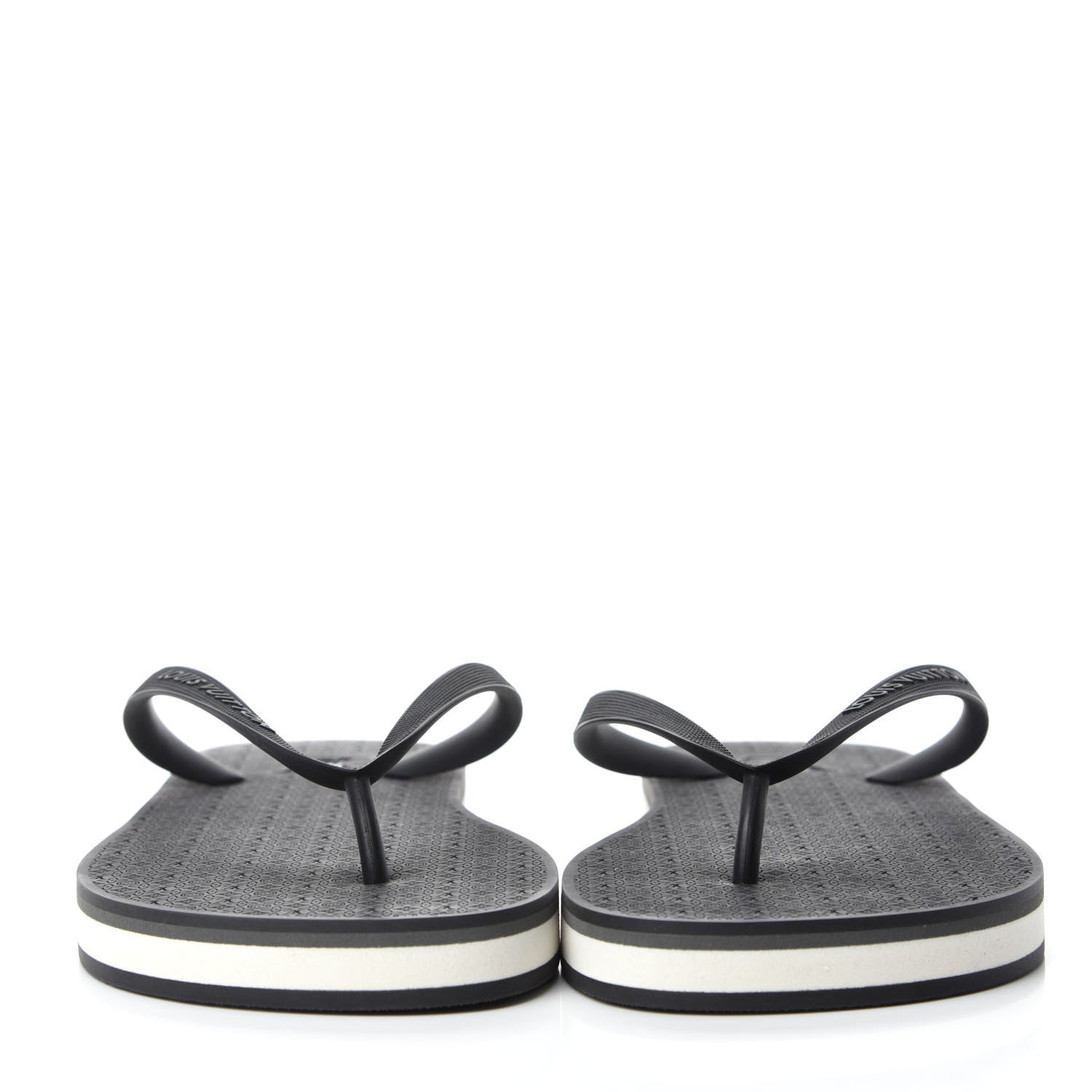 Louis Vuitton Rubber Mens Molitor Thong Sandals 7 Black 2 of 8