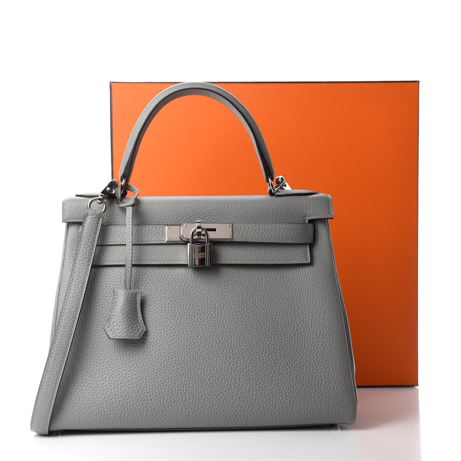 Hermes Togo Kelly Retourne 28 Gris Mouette 11 of 11