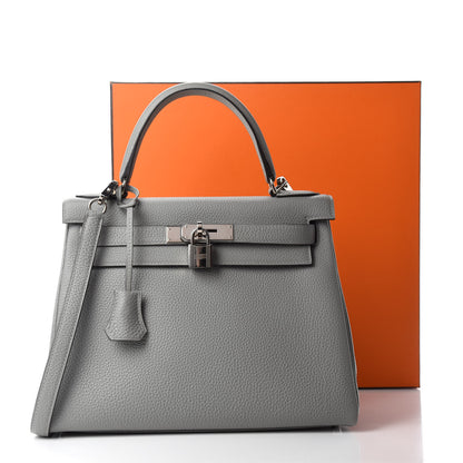 Hermes Togo Kelly Retourne 28 Gris Mouette 11 of 11