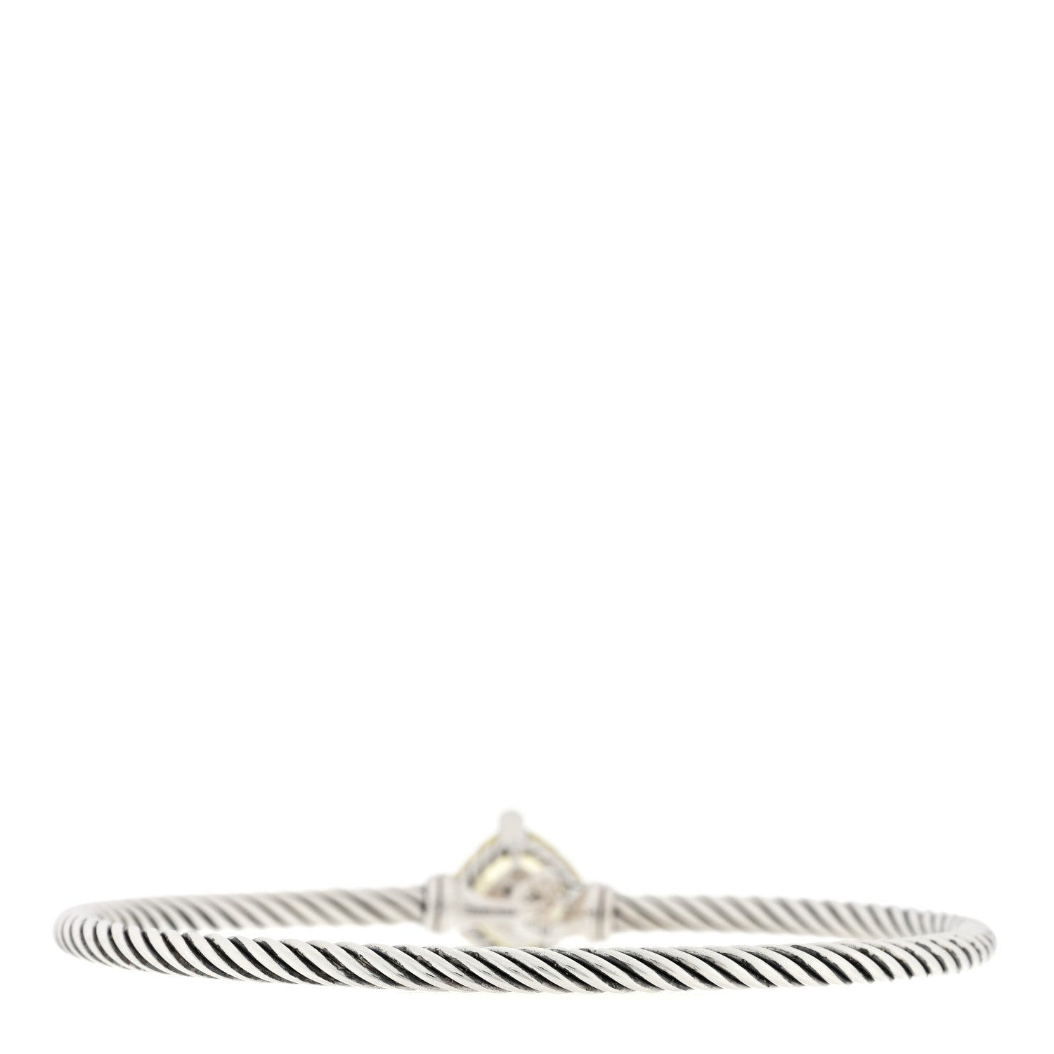 David Yurman Sterling Silver Lemon Citrine Diamond 9mm Chatelaine Bracelet 2 of 3