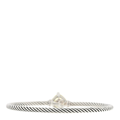 David Yurman Sterling Silver Lemon Citrine Diamond 9mm Chatelaine Bracelet 2 of 3