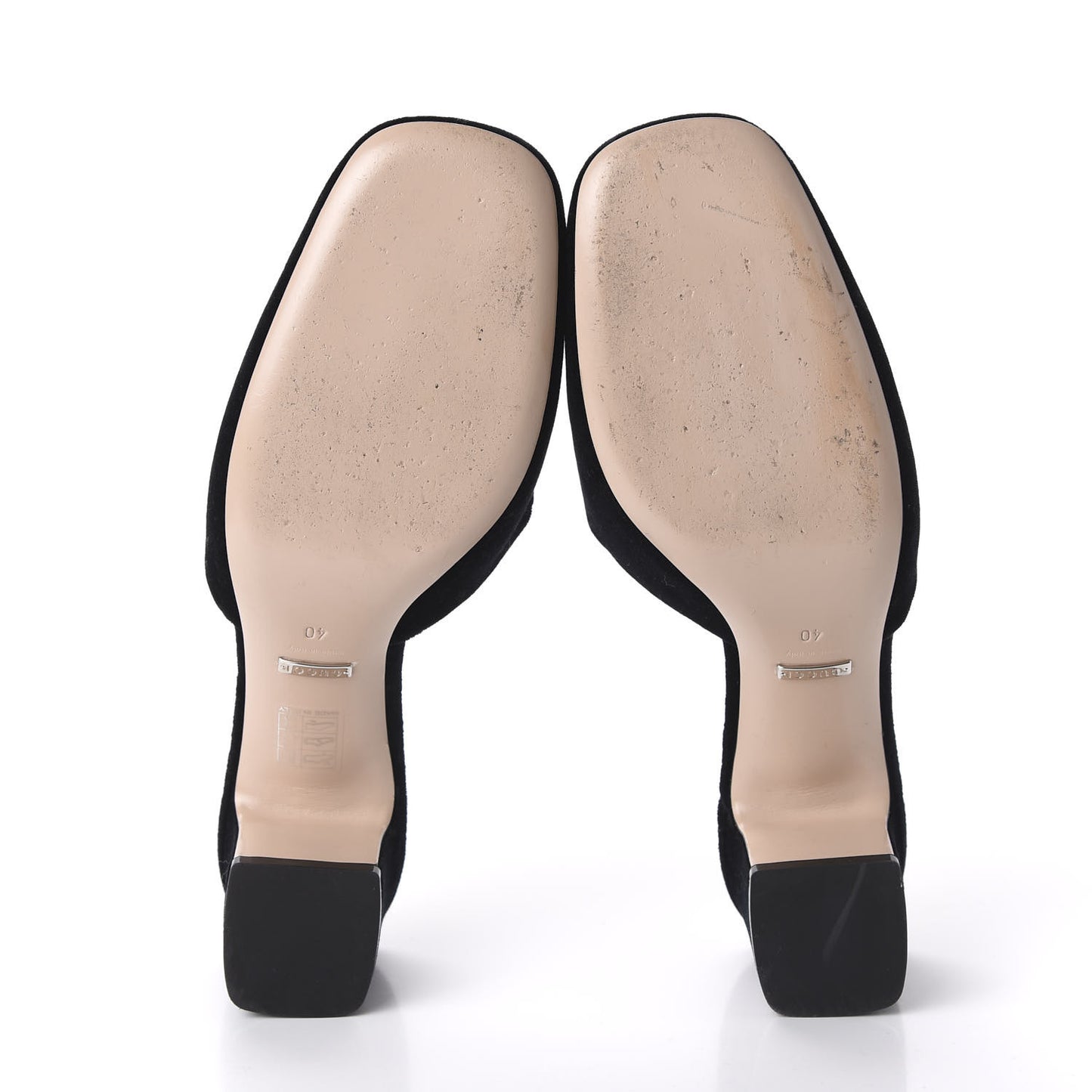 Velvet Crystal Square G Madelyn Mules 40 Black