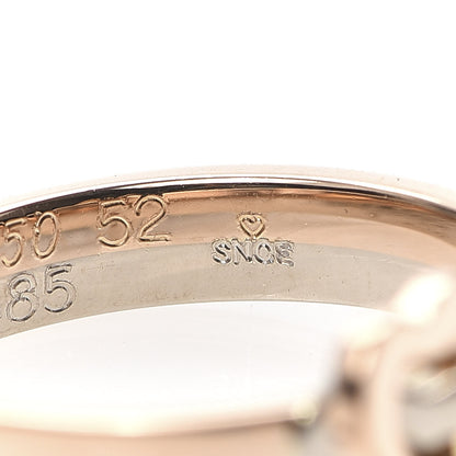 Cartier 18K White Pink Gold Double Heart Ring 52 6 5 of 5
