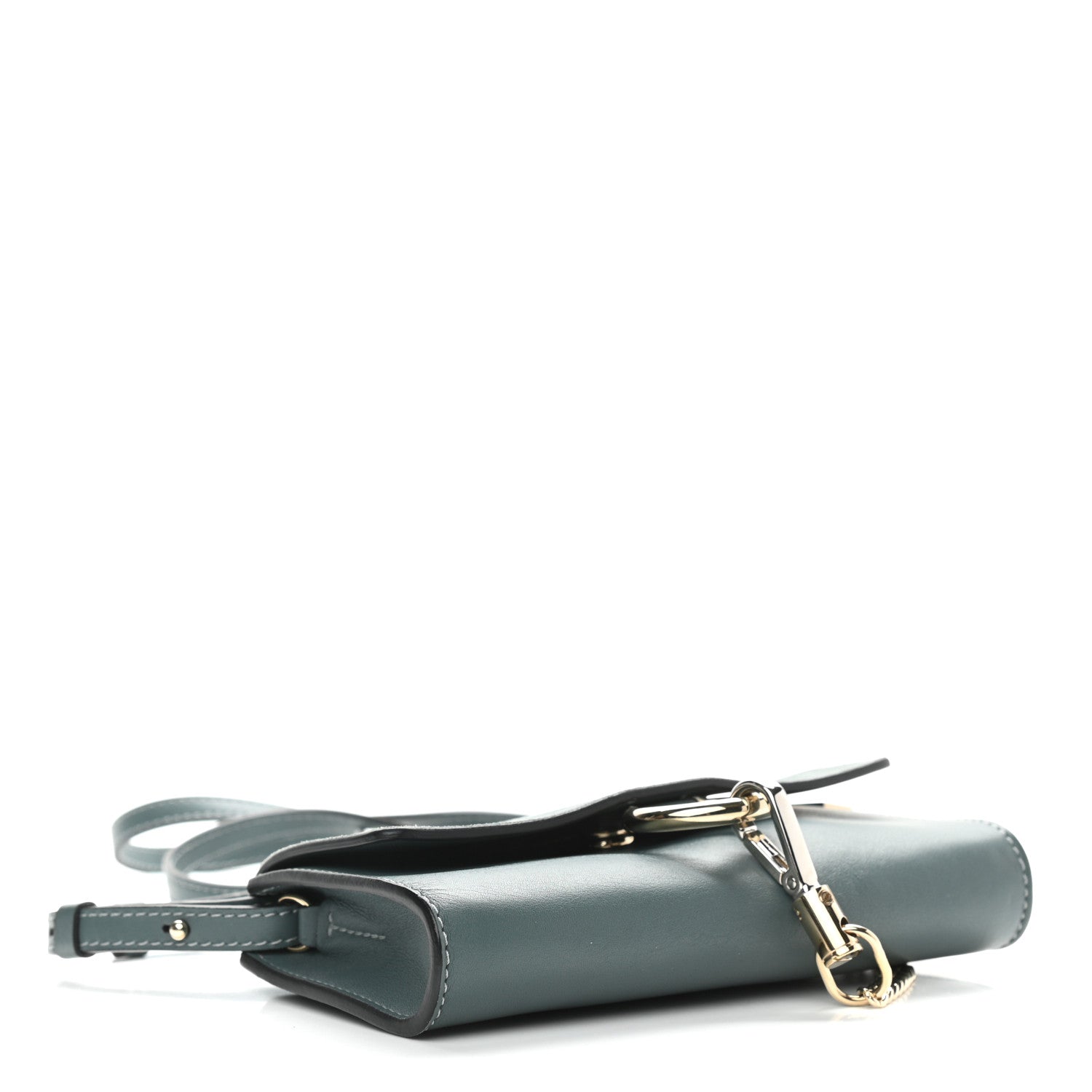 Chloe Suede Calfskin Small Faye Shoulder Bag Cloudy Blue 4 of 11