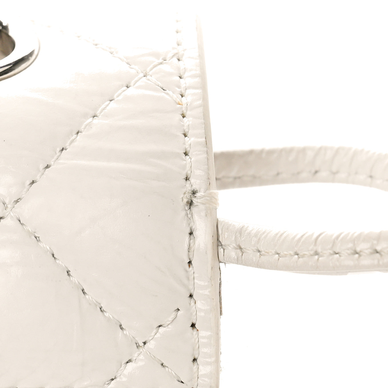 Chanel Crumpled Calfskin PVC Quilted Backpack White 13 of 17