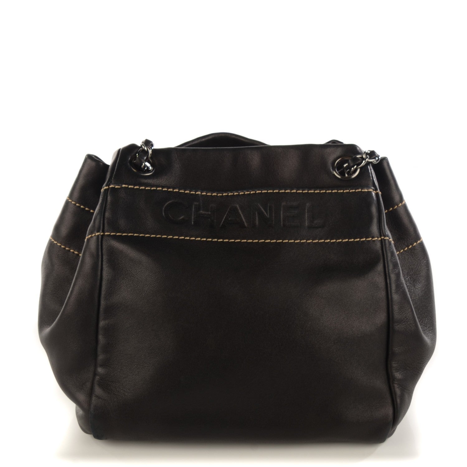 Chanel Lambskin Lax Accordion Shoulder Bag Black 1 of 7