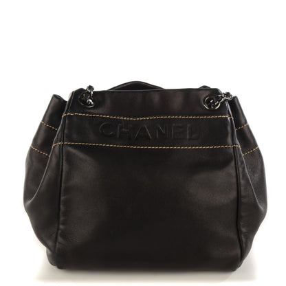 Chanel Lambskin Lax Accordion Shoulder Bag Black 1 of 7