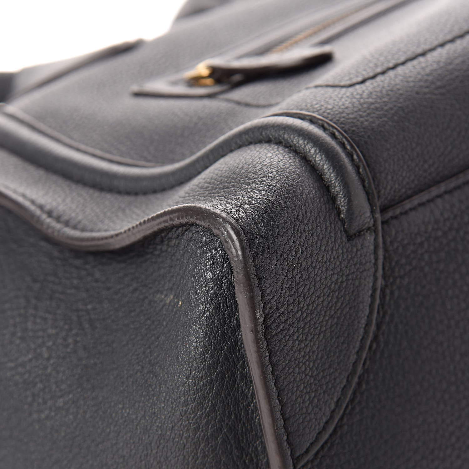 Celine Drummed Calfskin Mini Luggage Anthracite 10 of 18