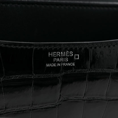 Hermes Shiny Alligator Enamel Constance 24 Black 5 of 8