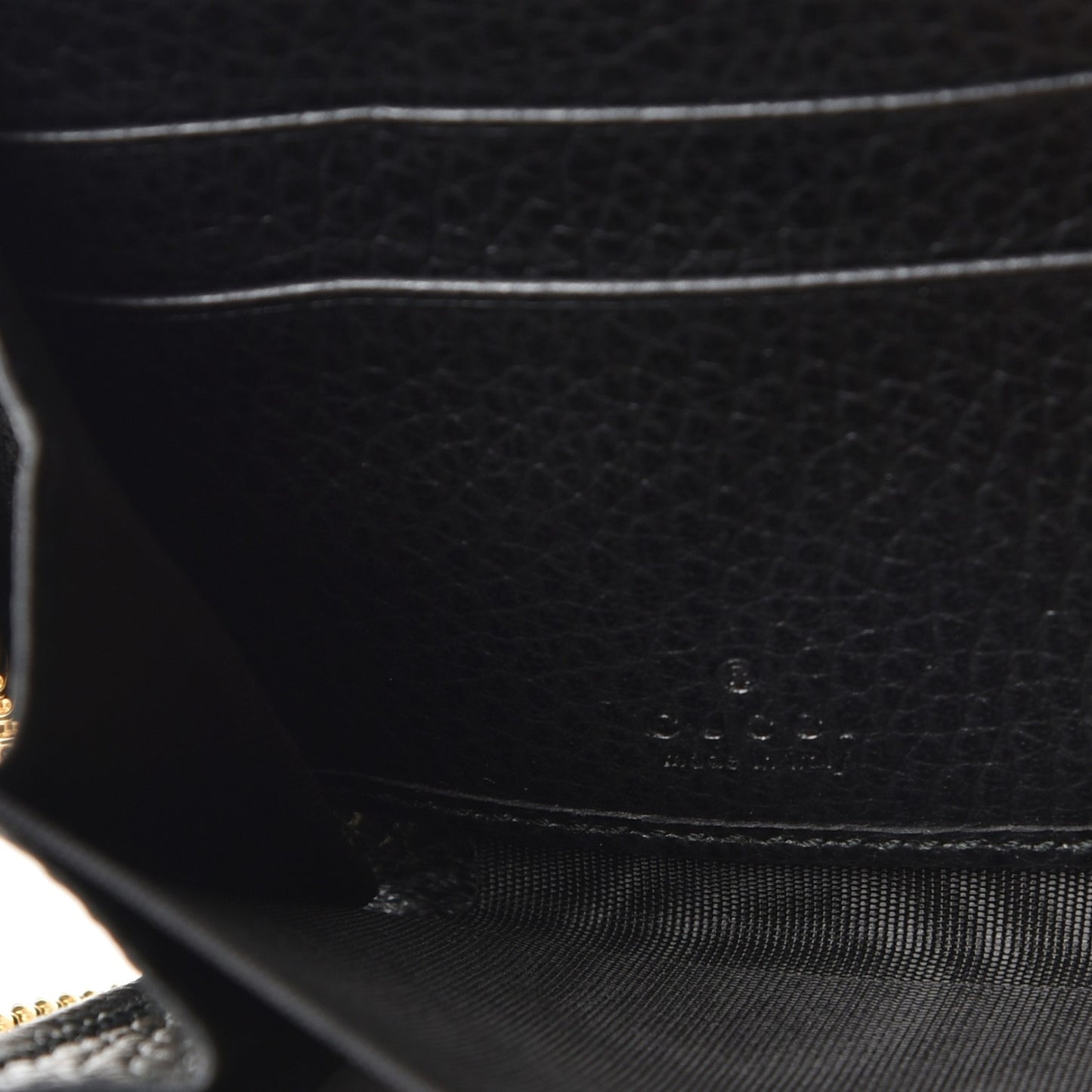 Dollar Calfskin GG Marmont Zip Around Wallet Black
