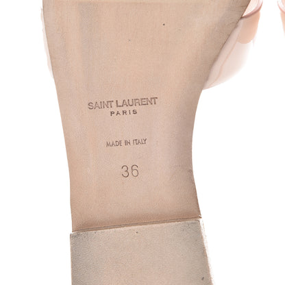 Saint Laurent Patent Tribute 05 Slide Sandals 36 Egg Shell 6 of 11