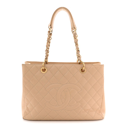 Chanel Caviar Quilted Grand Shopping Tote GST Beige Clair 1 of 19
