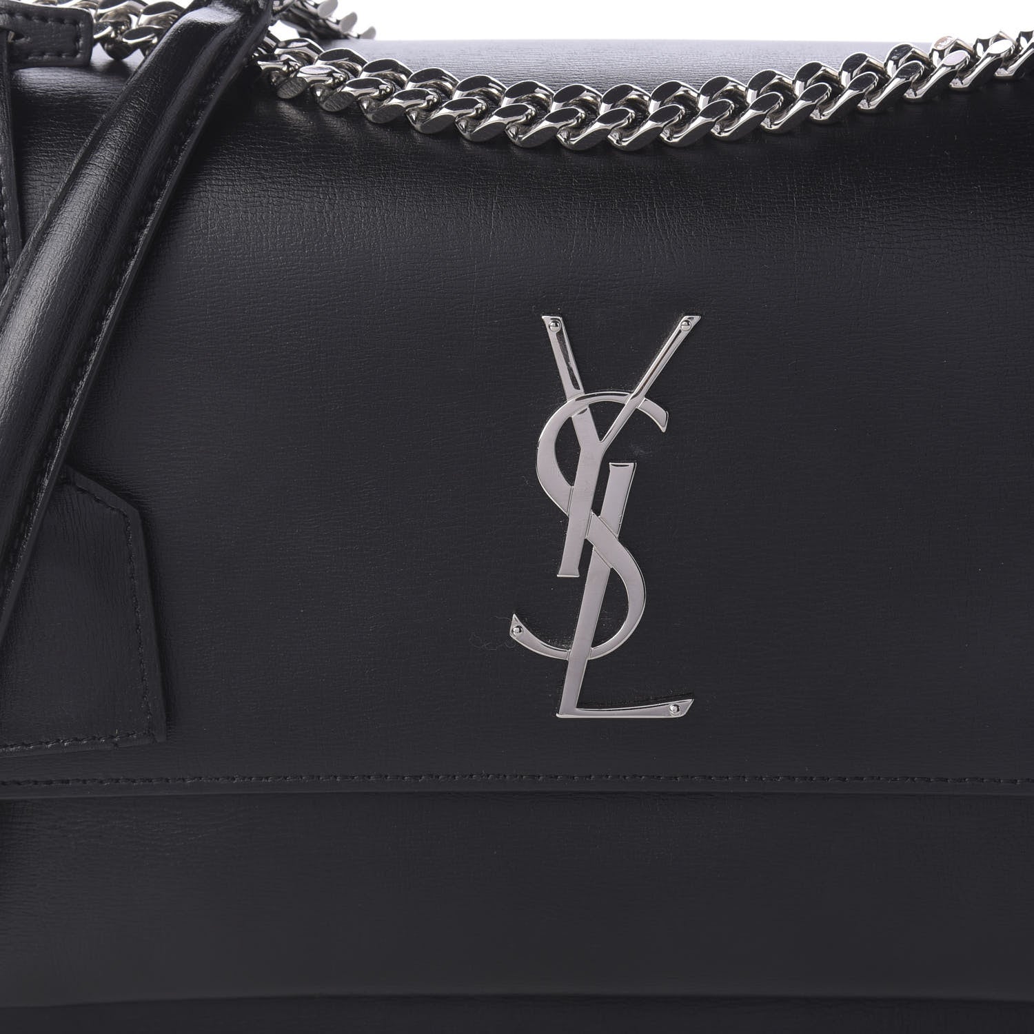 Saint Laurent Calfskin Large Monogram Sunset Black 9 of 9