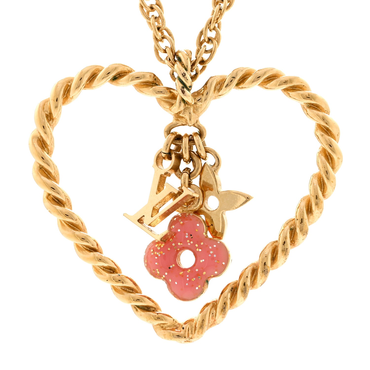 Louis Vuitton Sweet Monogram In My Heart Necklace Gold 4 of 7