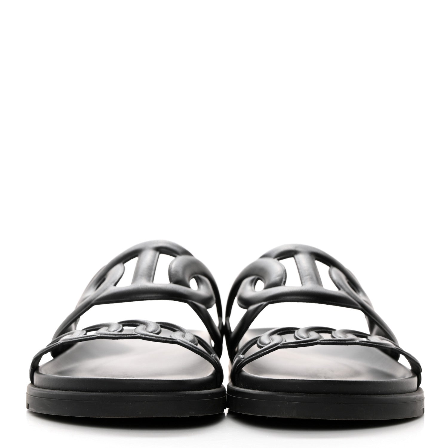 Hermes Nappa Extra Sandals 35 Black 2 of 9