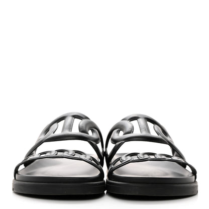 Hermes Nappa Extra Sandals 35 Black 2 of 9