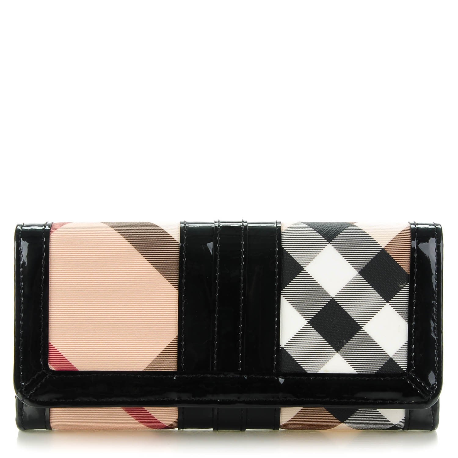 Burberry Supernova Check Penrose Continental Wallet Black 1 of 6