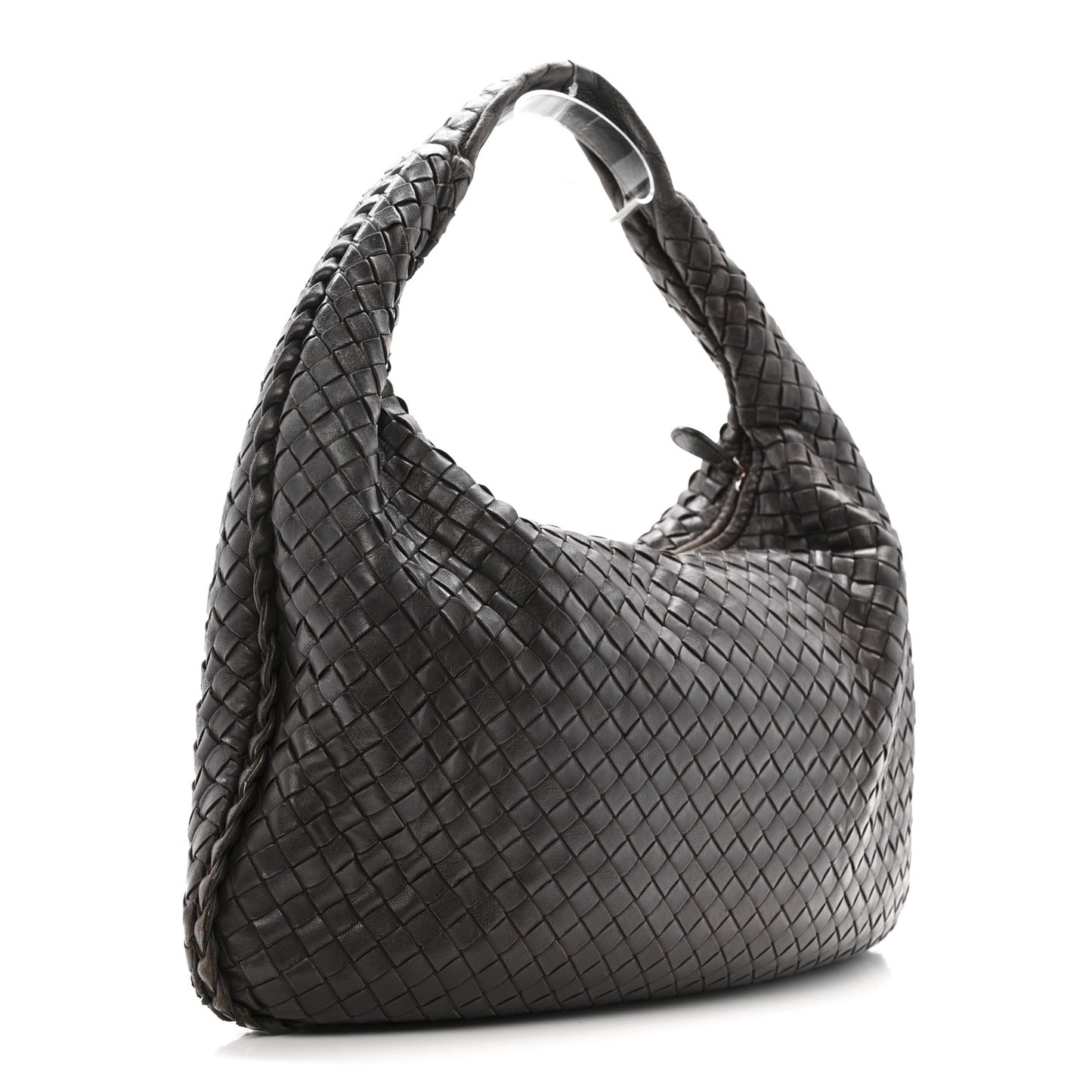 Nappa Intrecciato Medium Veneta Hobo Ebano