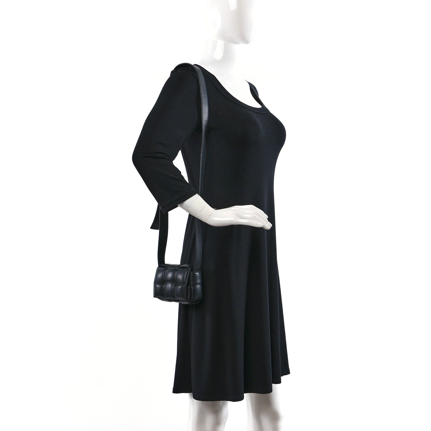 Lambskin Maxi Intreccio Padded Candy Cassette Crossbody Bag Black