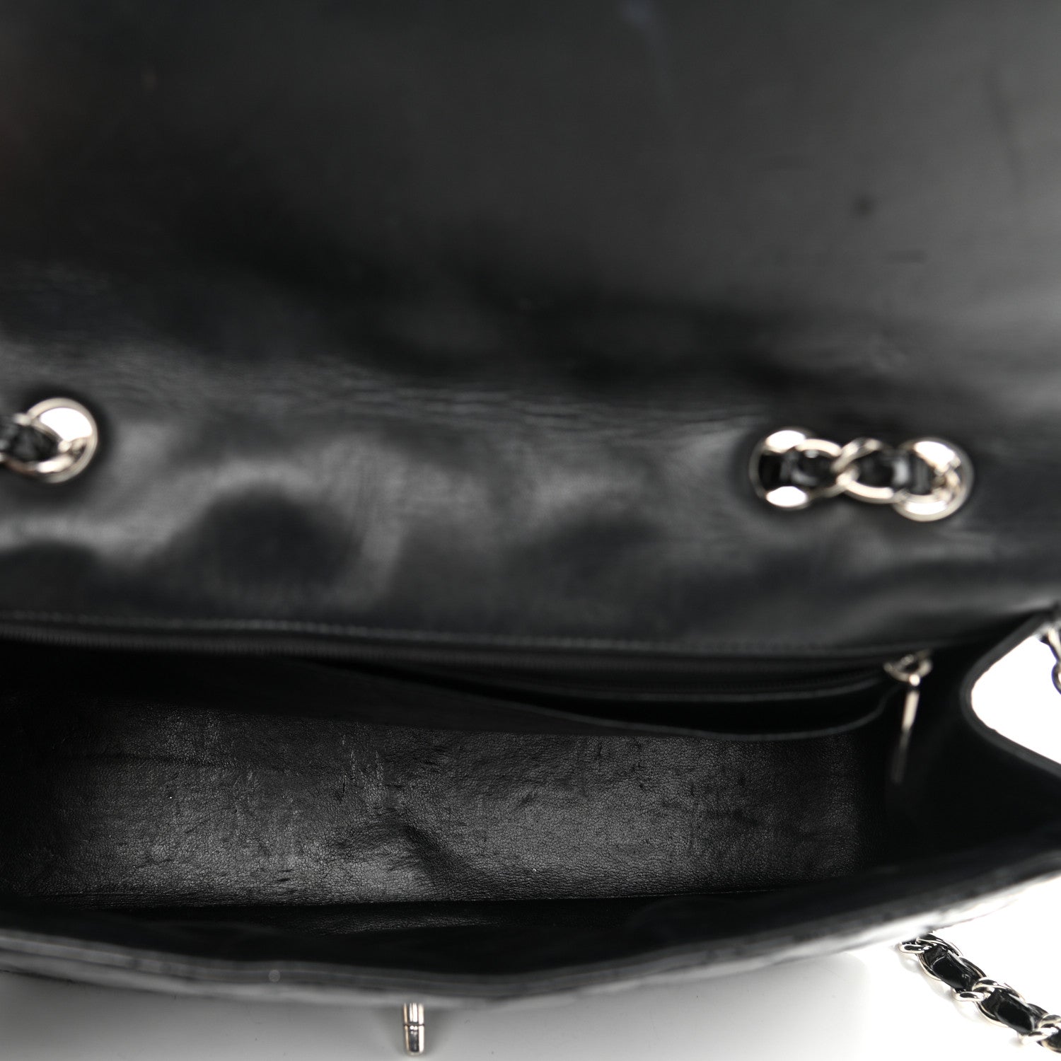 Chanel Patent Quilted Jumbo Single Flap Black 5 of 12