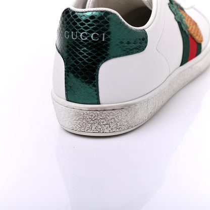 Gucci Calfskin Ayers Web Pineapple Ladybug Embroidered Womens Ace Sneakers 37.5 White 11 of 20