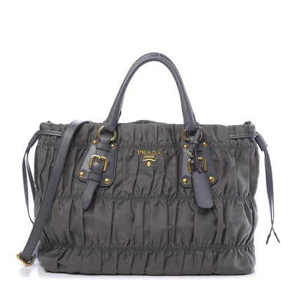Prada Tessuto Nylon Gaufre Tote Mercurio 1 of 15