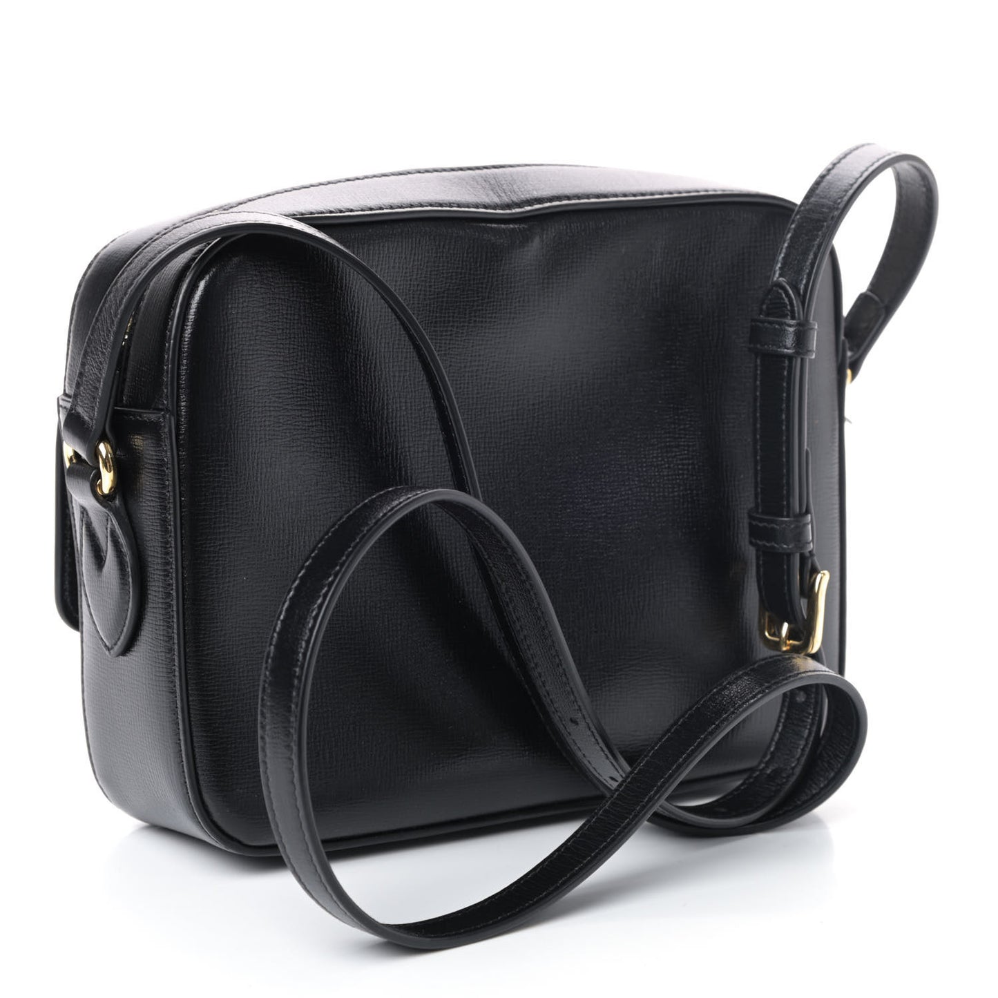 Textured Calfskin Small Horsebit 1955 Shoulder Bag Black
