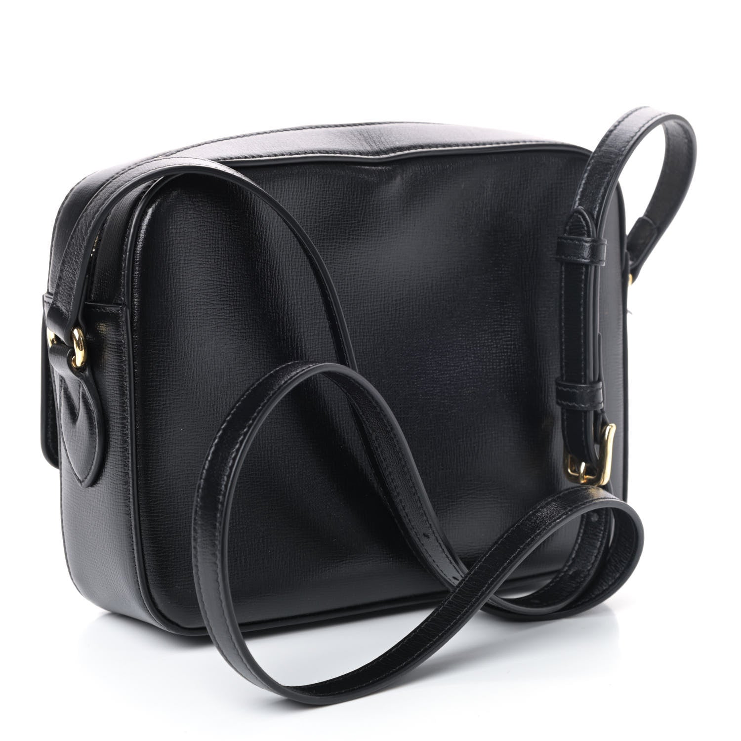Gucci Textured Calfskin Small Horsebit 1955 Shoulder Bag Black 2 of 4