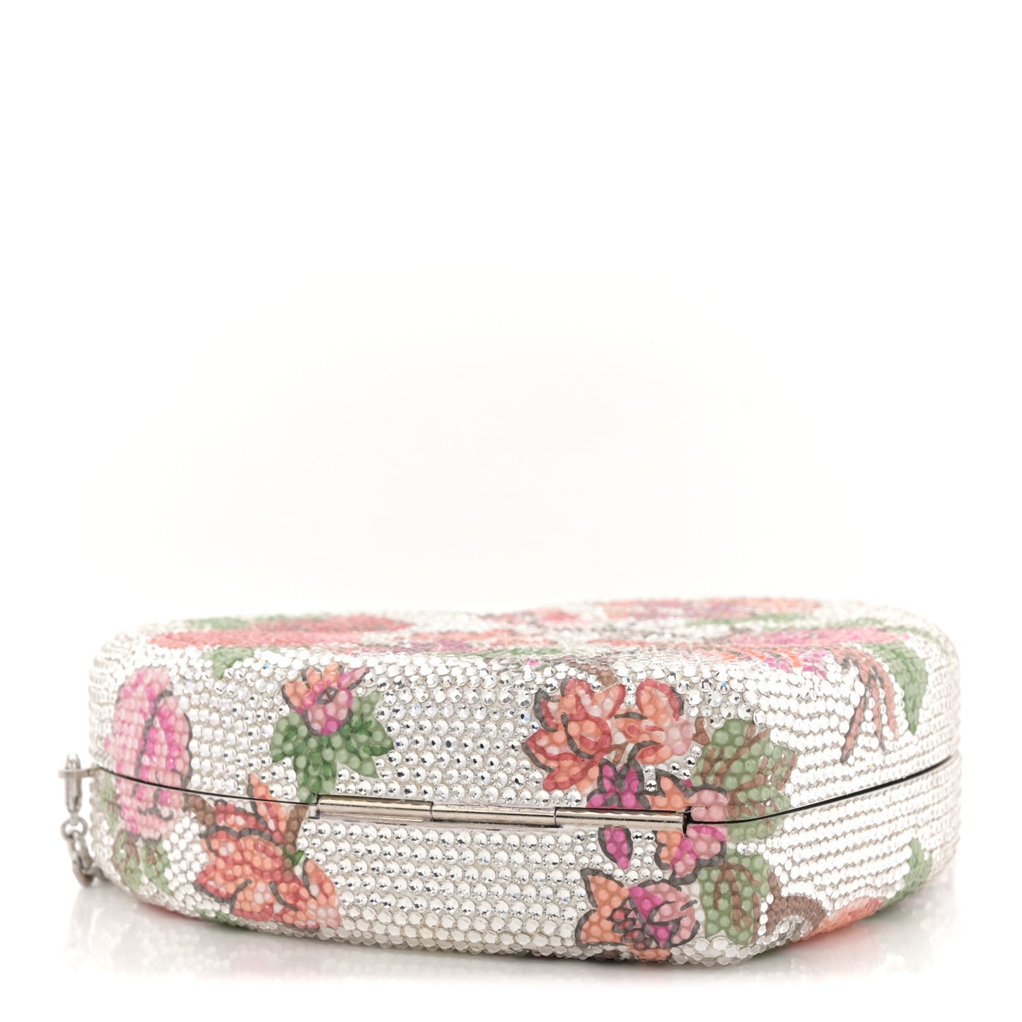 Crystal Heart Secret Garden Minaudiere Clutch Multicolor