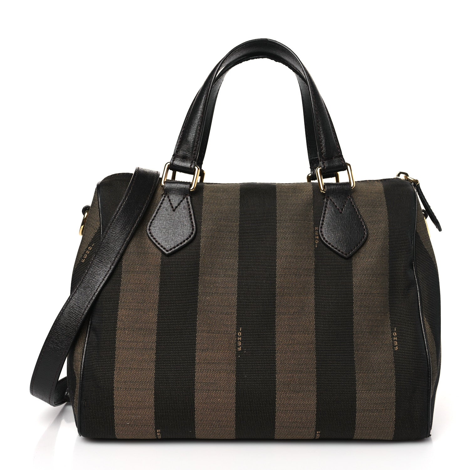 Fendi Pequin Vitello Elite Small Boston Tobacco 1 of 13