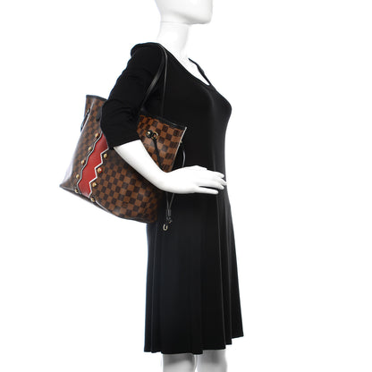 Louis Vuitton Damier Ebene Karakoram Neverfull MM 2 of 10
