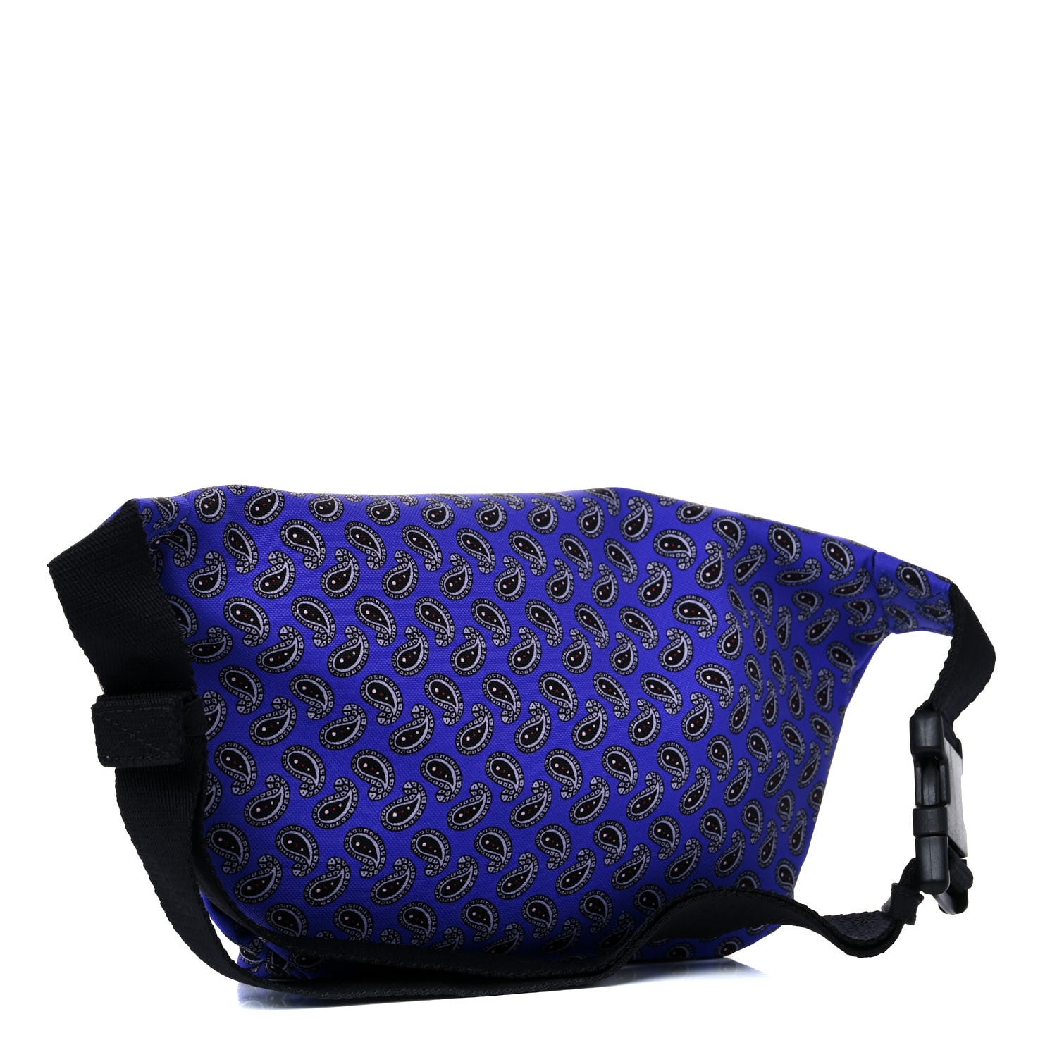 Balenciaga Sport Nylon Logo Paisley Print Wheel Belt Bag Navy Black 4 of 9