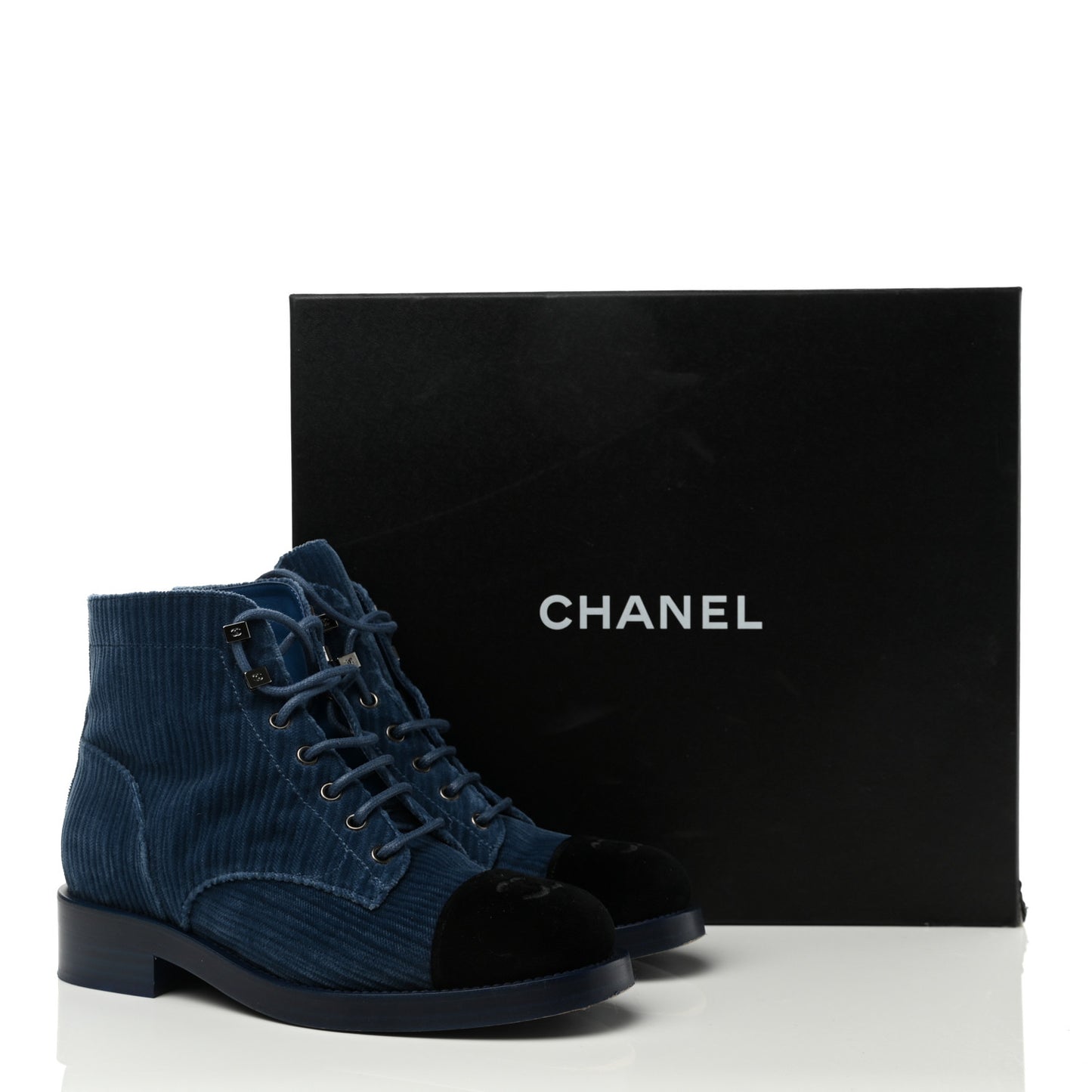 Velvet CC Combat Boots 37 Blue Black