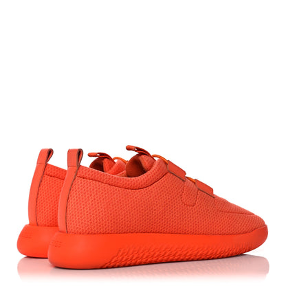 Hermes Mesh Technical Canvas Womens Team Sneakers 37 Orange 4 of 7