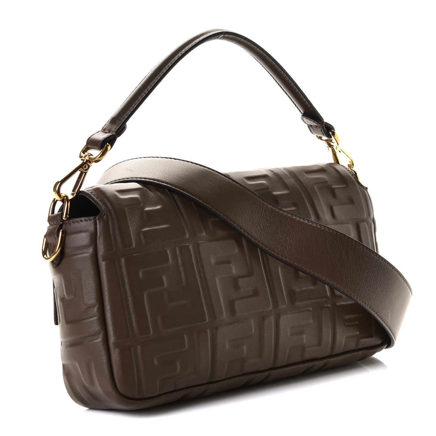 Nappa FF 1974 Embossed Baguette Wood