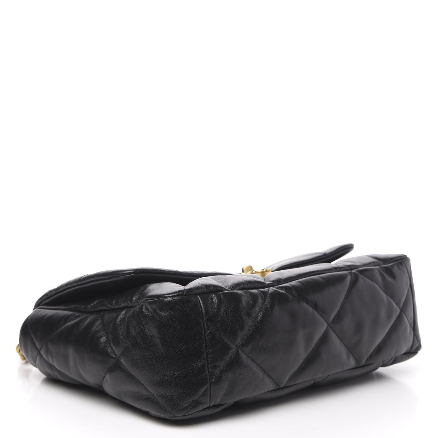 Goatskin Quilted Maxi 19 Flap Black