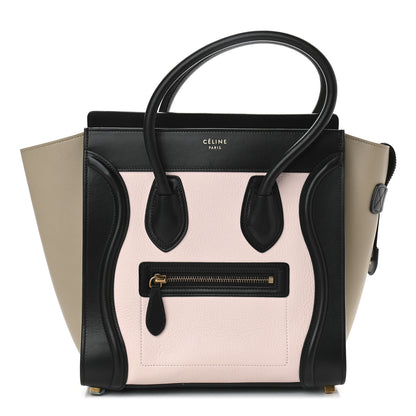 Celine Goatskin Smooth Calfskin Micro Tri-Color Luggage Olive 1 of 7