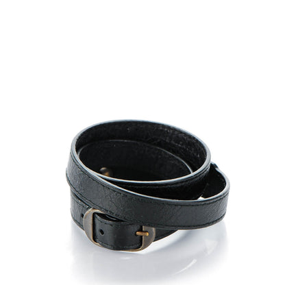 Balenciaga Agneau Arena Classic Hardware Triple Tour Bracelet S Black 3 of 6