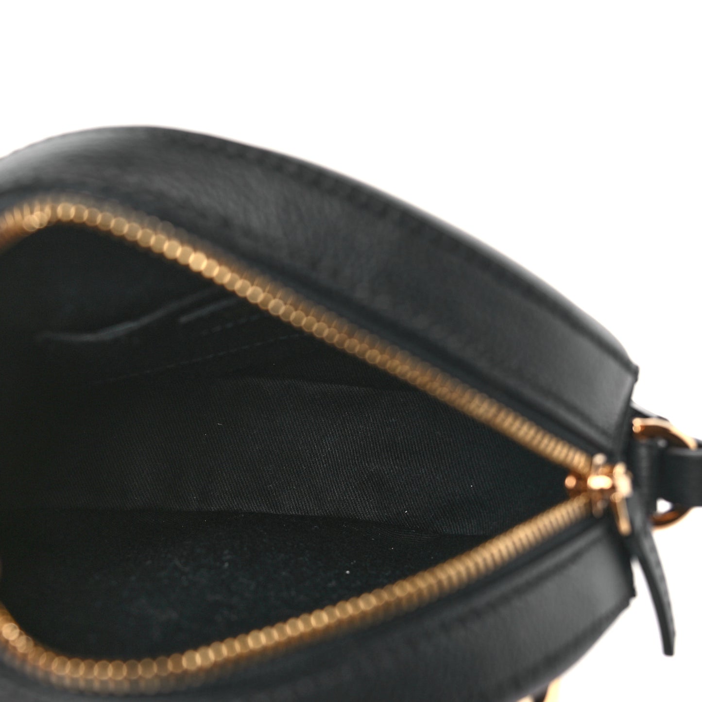 Calfskin Mini La Medusa Chain Round Crossbody Bag Black