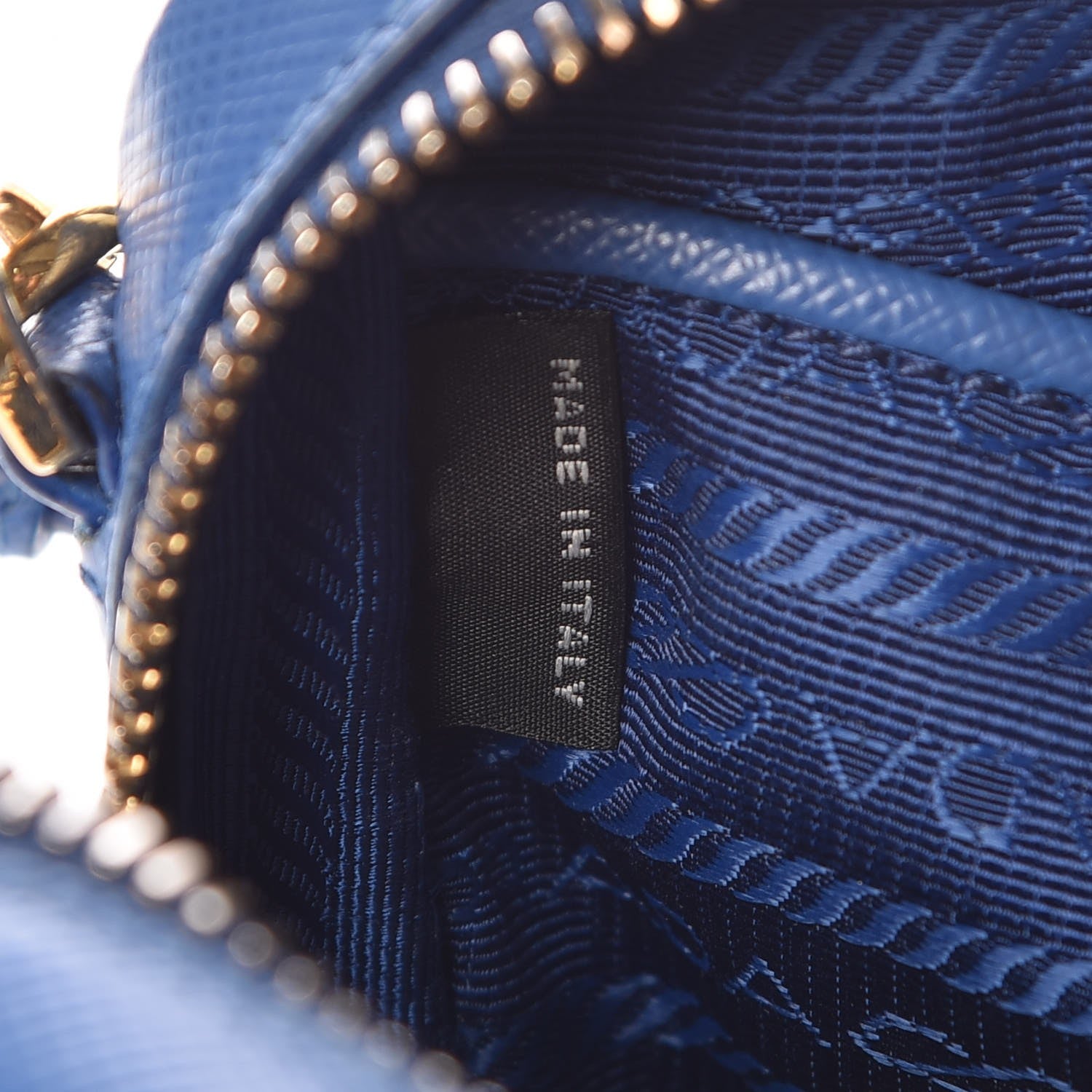 Prada Saffiano Mini Camera Crossbody Bag Azzurro 7 of 9