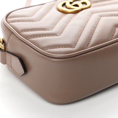 Gucci Calfskin Matelasse Mini GG Marmont Chain Shoulder Bag Porcelain Rose 9 of 11