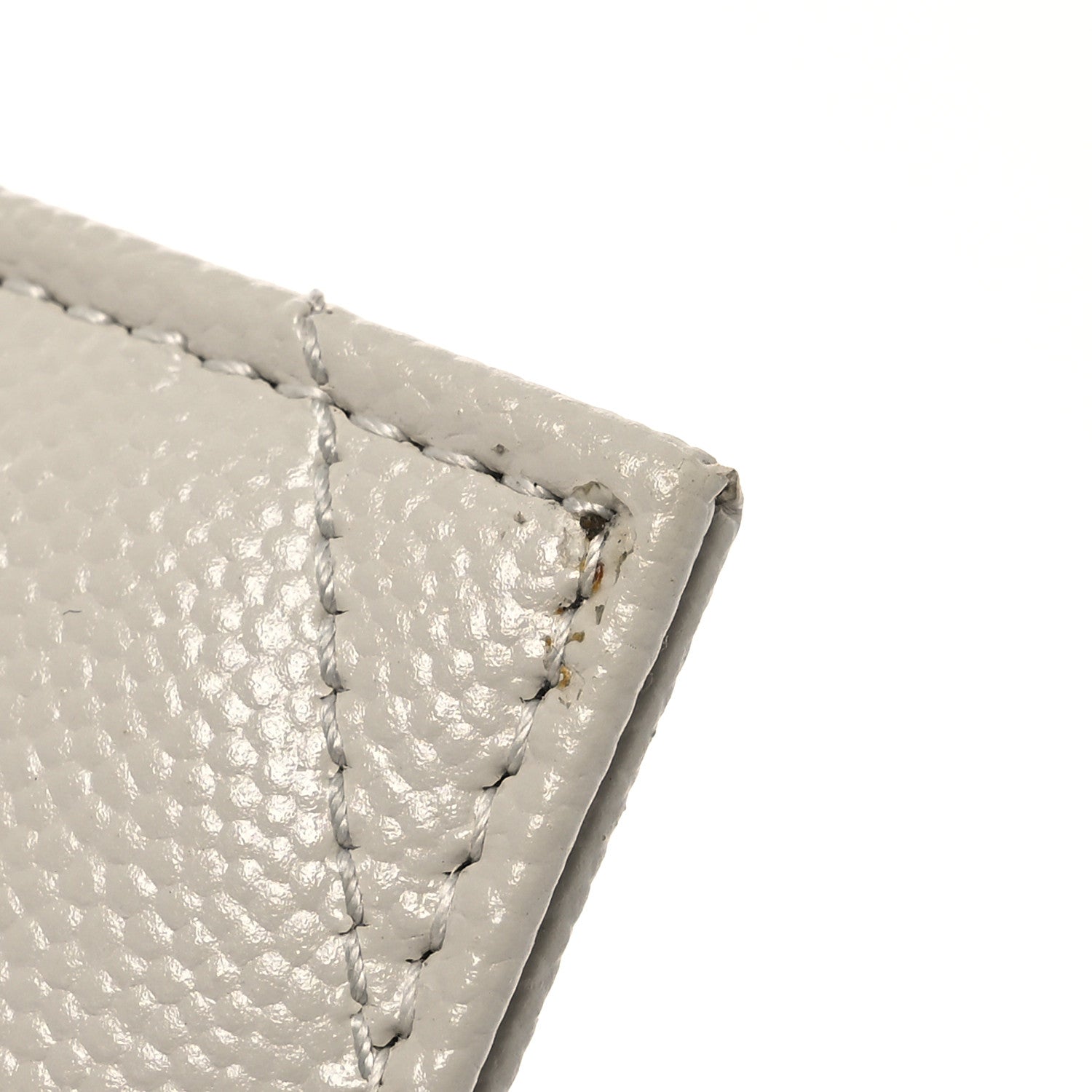 Saint Laurent Grain De Poudre Matelasse Chevron Monogram Credit Card Case Crema Soft 14 of 16